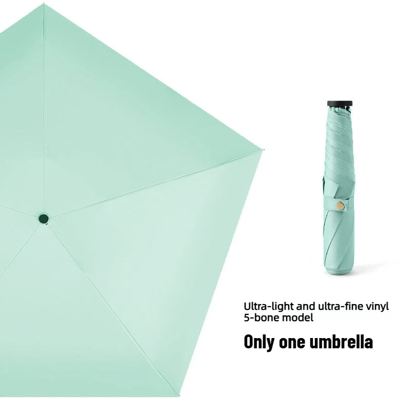 1pcs Ultra-Light Ultra-Fine Carbon Fiber Umbrella Black Sunscreen for Sun and Rain 3-Fold Compact and Portable Lead Umbrella Oasis Select 5 vinyl light green Aluminum 6K