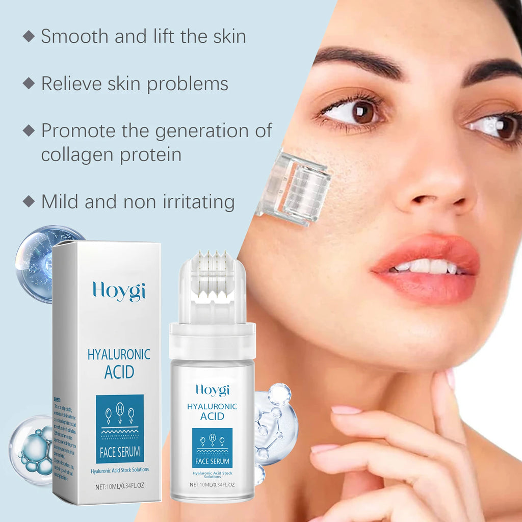 0.25mm Micro Needle Essence Hyaluronic Acid Microneedle Roller Facial Serum Hydrating Brightening Pore Refining Beauty Skin Care Oasis Select