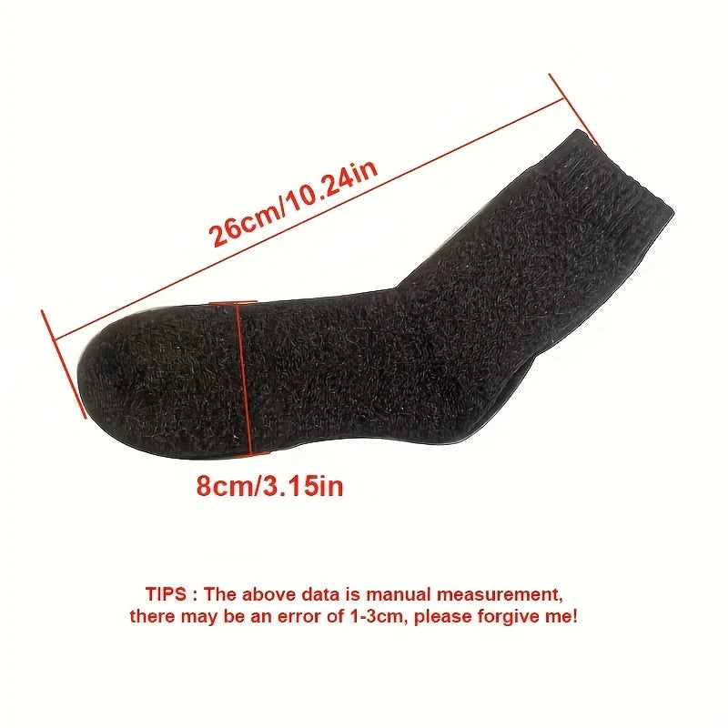 2 pairs of men's and women's new winter thick warm socks, solid color home socks, women's warm socks, comfortable home socks Oasis Select