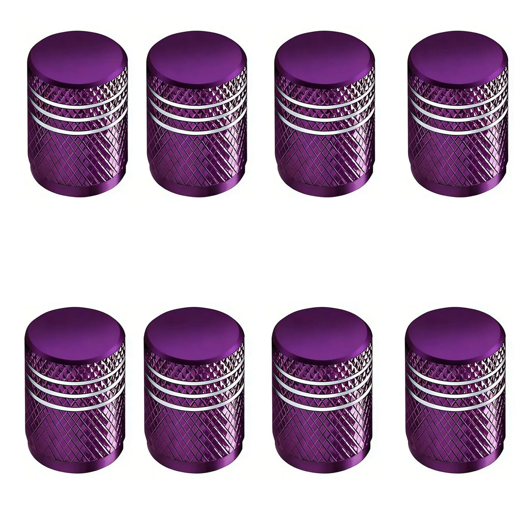 Tire Valve Stem Cap Cover - (4 Pack) Tire Air Caps Metal with Plastic Liner Corrosion Resistant Leak-Proof for Car Motorcycle Oasis Select purple 8pcs