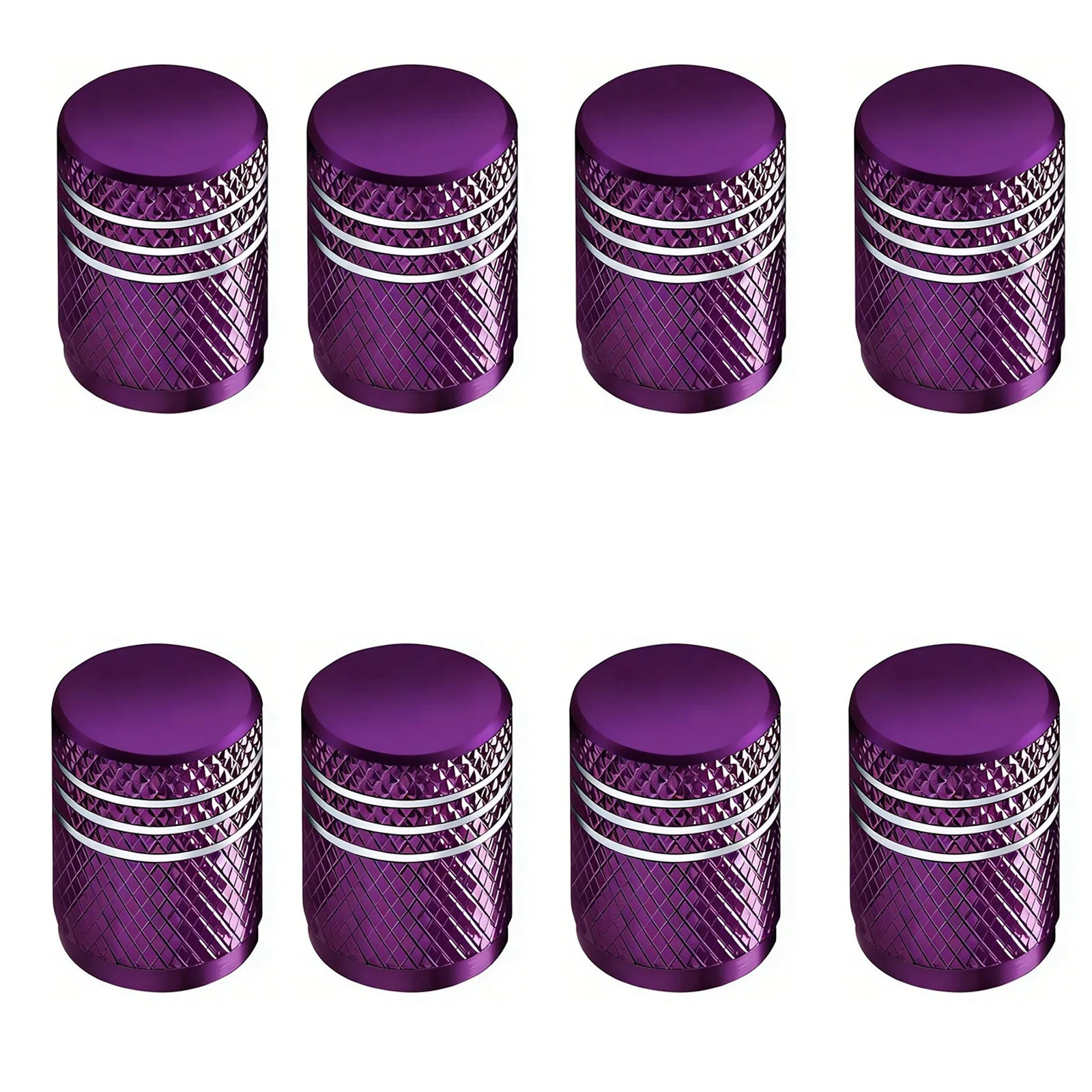 Tire Valve Stem Cap Cover - (4 Pack) Tire Air Caps Metal with Plastic Liner Corrosion Resistant Leak-Proof for Car Motorcycle Oasis Select purple 8pcs