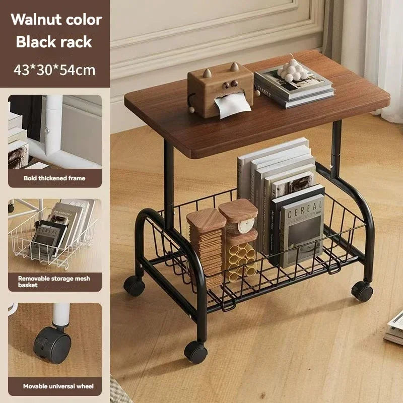 Mobile coffee table, double-layer storage, edge table, living room sofa, corner of office bed, tea table, mini storage rack Oasis Select 43-30-54-A