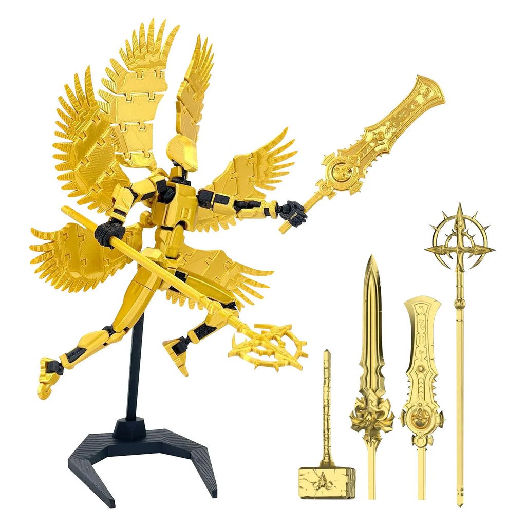 Titan 13 With Wings Figure Toys Lucky T13 Joint Movable Action Figuras 3D Printed Multi-Articular Robot Toys For Kids Gifts 13cm Oasis Select B One Size