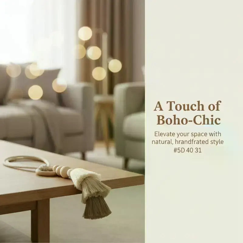 1/2Pcs Tassel Curtain Tie Backs Wooden Bead Curtain Tiebacks,Bohemian Curtain Clasp, Curtain Tiebacks Home Decorative Oasis Select