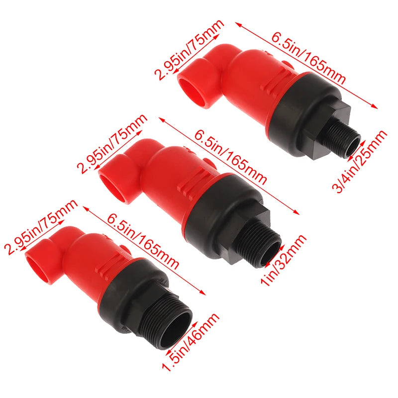 3/4″ 1″ 1.5″ Plastic Automatic Exhaust Valve Plastic Thread Air Valve Intake Exhaust Valve Accessories Simple Vent Valve Oasis Select