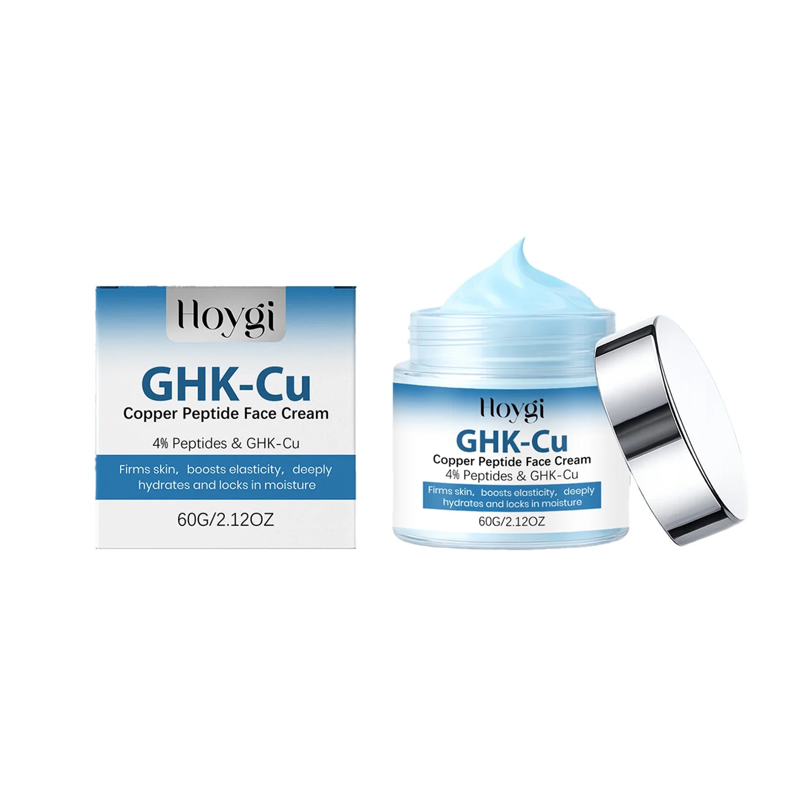 60g GHK-Cu Copper Peptide Face Cream Firming Elasticity Deep Hydration Long Lasting Moisturizing Daily Facial Care Oasis Select 60g