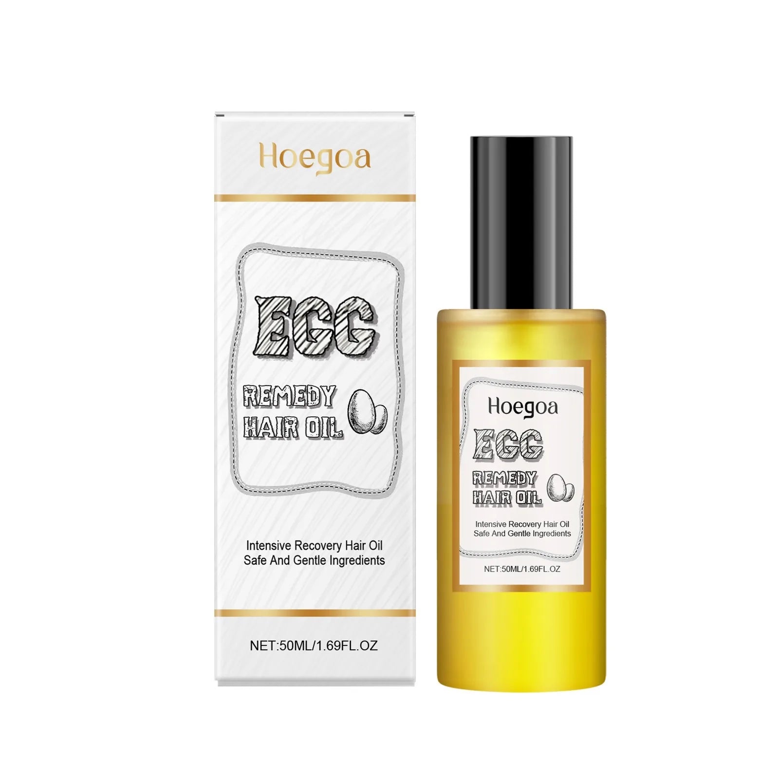 Hoegoa Egg Remedy Hair Oil – Frizz Repair & Nourishing 50ml Hair Treatment Oil Oasis Select 50ml