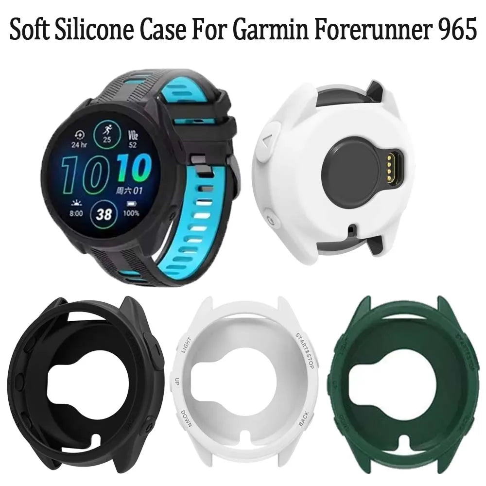 Silicone Case for Garmin Forerunner 965 – Bumper Protector Smartwatch Bumper Case Oasis Select