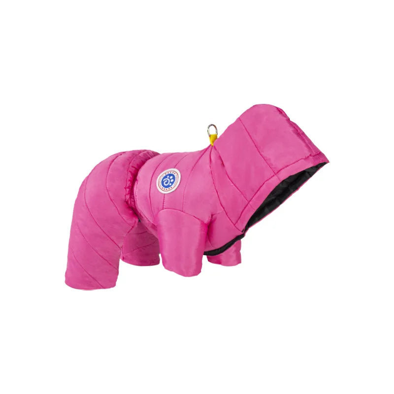 Dog Clothes Autumn and Winter Thickened Cotton Clothes Small Dog Teddy Bimi Bear Winter Warm Waterproof Four-legged Clothes Oasis Select Rose red 3XL 7.5-10kg