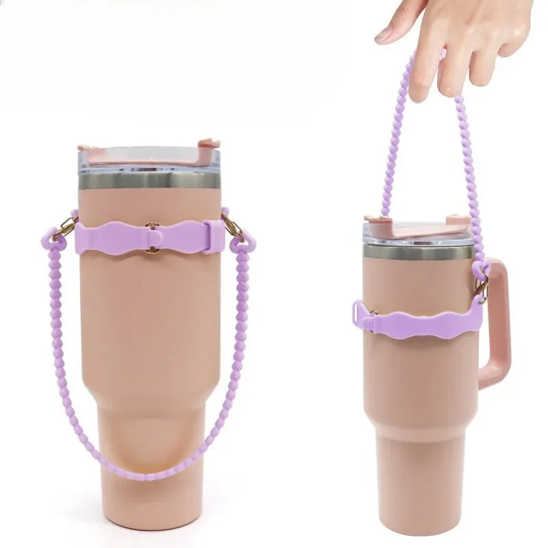 Adjustable Mouth Silicone Water Bottle with Detachable Hanging Rope 90 110mm Diameter Portable Hand Strap Outdoor Use Oasis Select