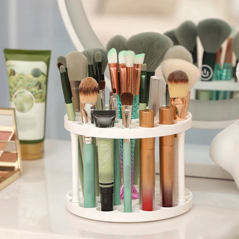 45 Hole Makeup Brush Storage Rack Brush Storage Box Detachable And Washable Circular Makeup Brush Holder Pen Holder Oasis Select