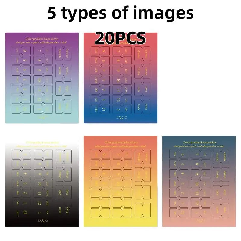 10/20 Sheets Classification Ledger Marker Stickers Monthly Separator Tabs Monthly Tabs Sticker For Office Study Oasis Select B 20PCS