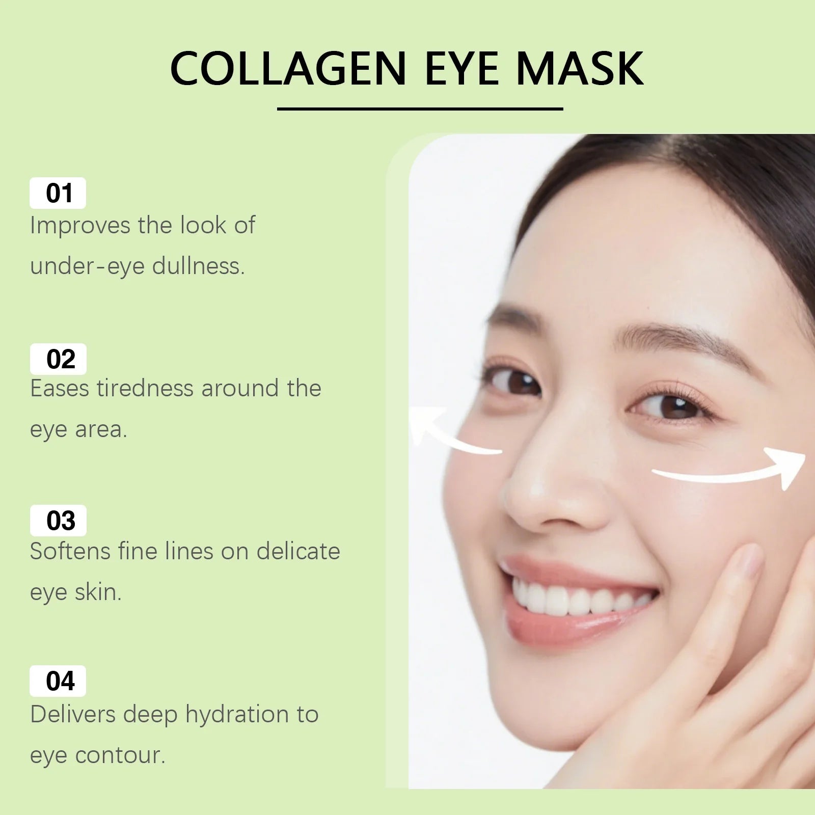 Collagen Eye Mask Patches Moisturizing Firming Anti Dark Circles Remove Eye Bags Eyes Care Gel Masks Pads Eyes Skin Care Oasis Select