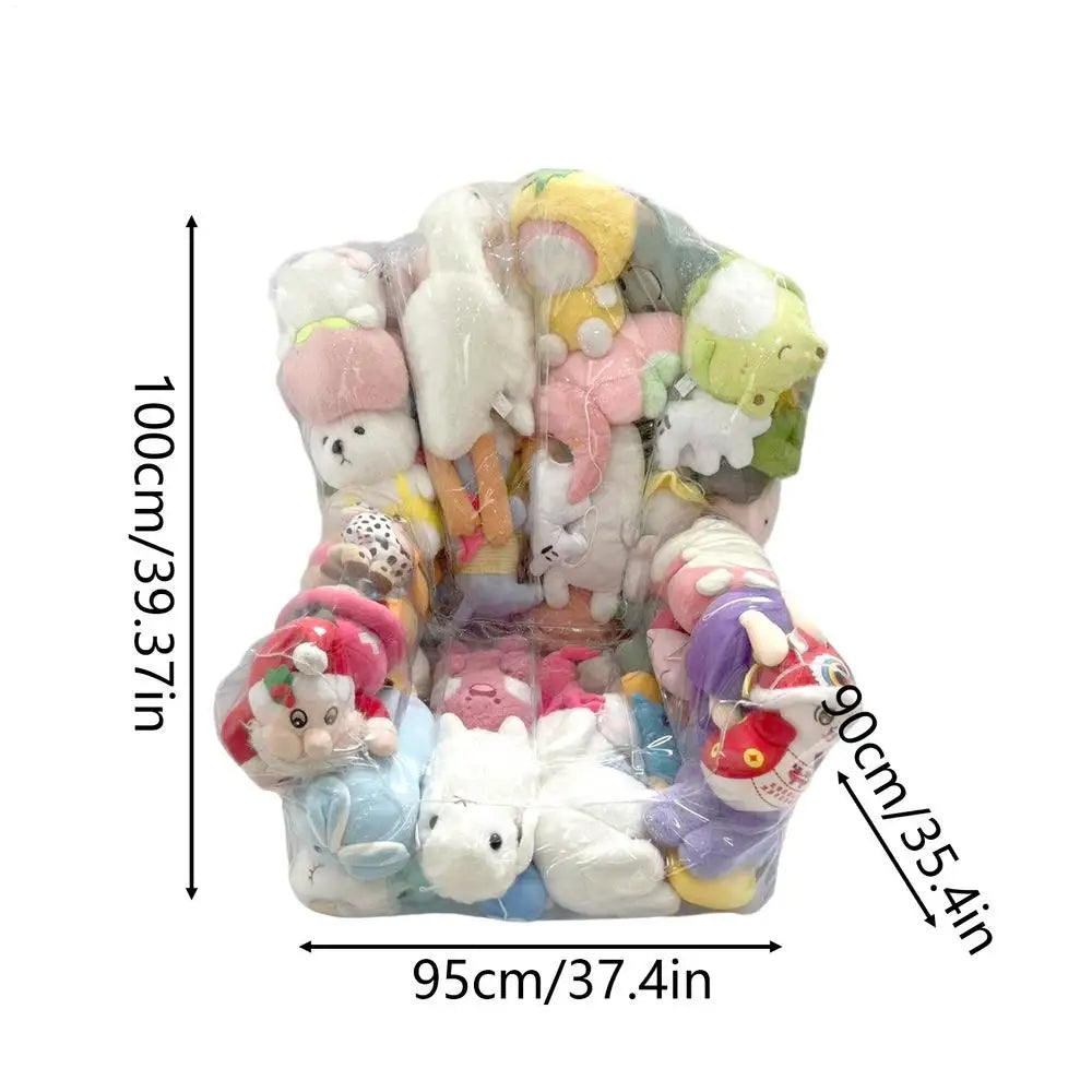 Bean Bag Stuffed Animal Storage Plush Toys Organizer Chair for Kids Organizer Large for Living Room Dorm Bedroom Playroom Oasis Select B