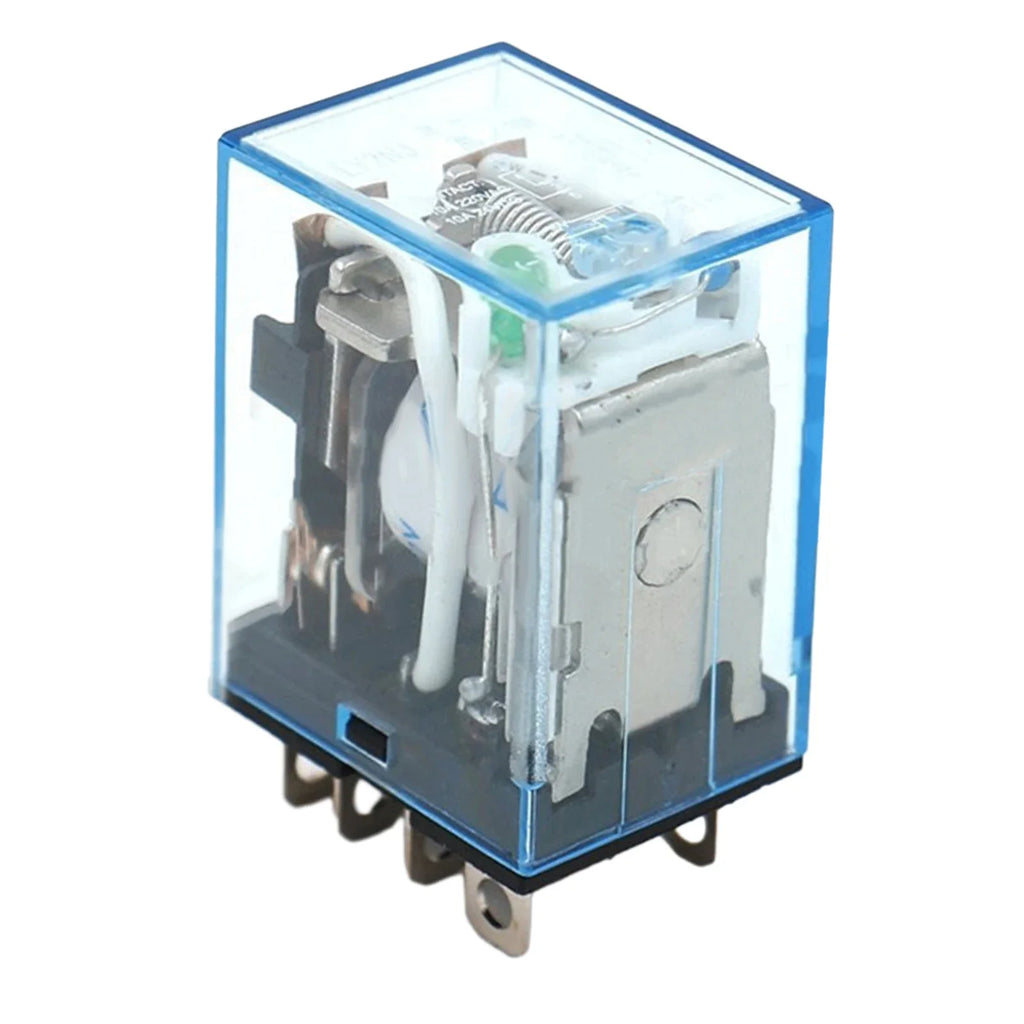 Coil Power Relay HH62P JQX 13F with Socket Base for DIN Rail Installation DC12V/DC24V/AC110V/AC220V Compatible Oasis Select