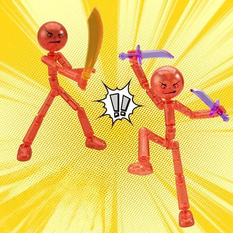 3D Printed Stickman Mannequin Action Figure, Novelty Multi-Jointed Assembled Robot Toy Set Oasis Select A6