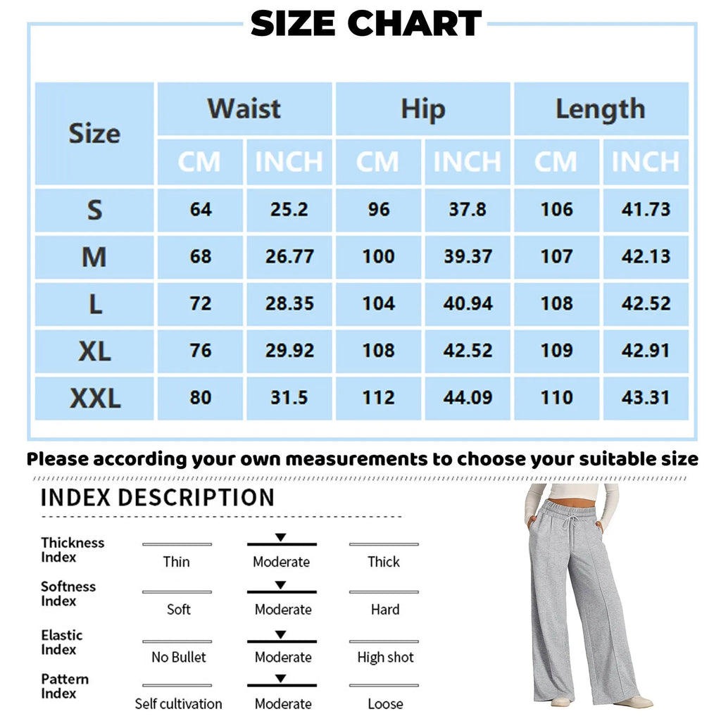 Women's Fleece Lined Wide Leg Sweatpants – High Waist Joggers Wide Leg Sweatpants Oasis Select