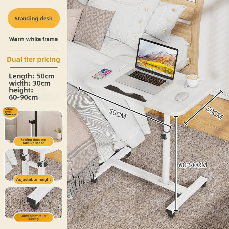 Multi-functional Bedside table removable computer desk bedroom table lifting desk notebook folding table sturdy and durable Oasis Select bai-38-50-y
