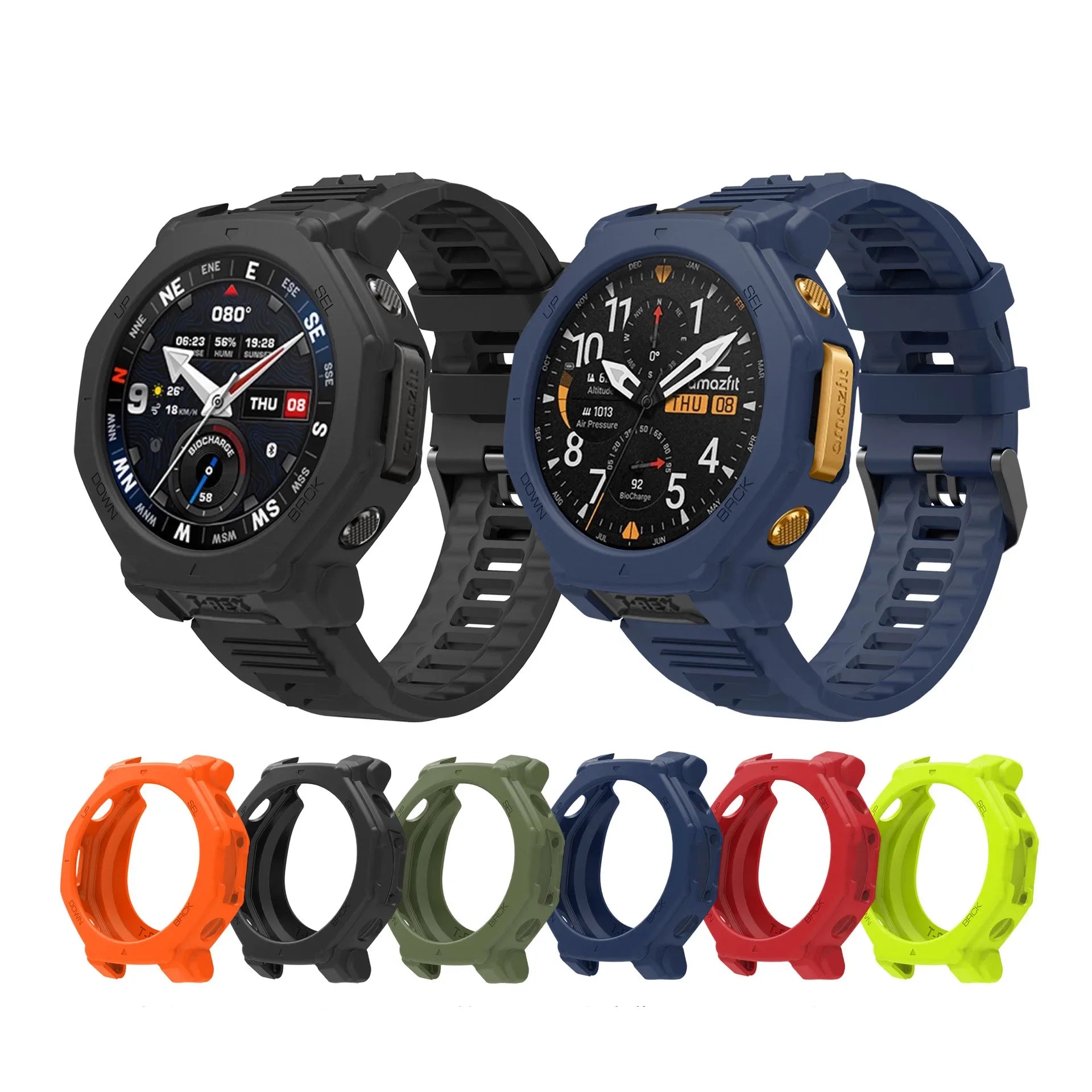 Silicone Band & Case Cover for Amazfit T-Rex 3 Pro – Strap Smartwatch Band & Case Oasis Select