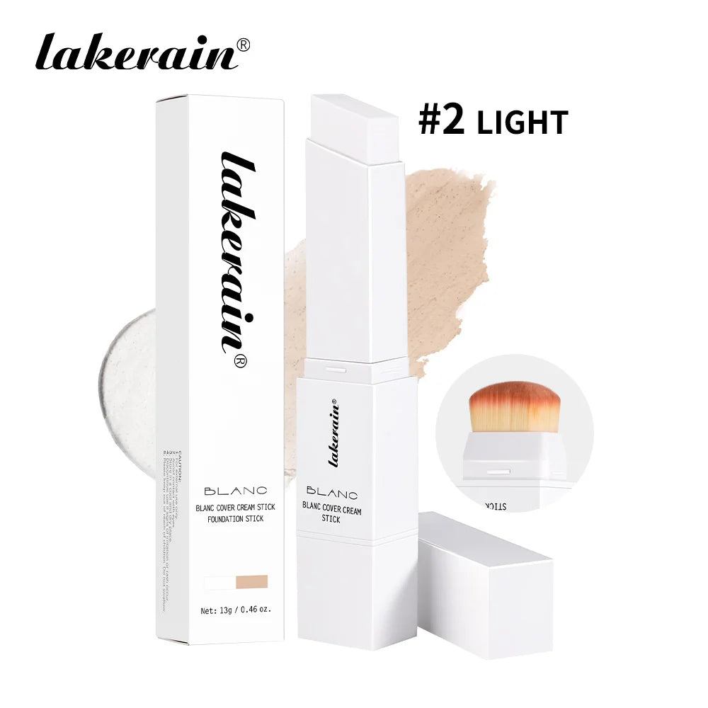 Color-changing Foundation Stick Blanc Foundation Korean Makeup Base High Coverage Concealer Natural Nude 2 IN 1 Foundation Stick Oasis Select 2pcs light