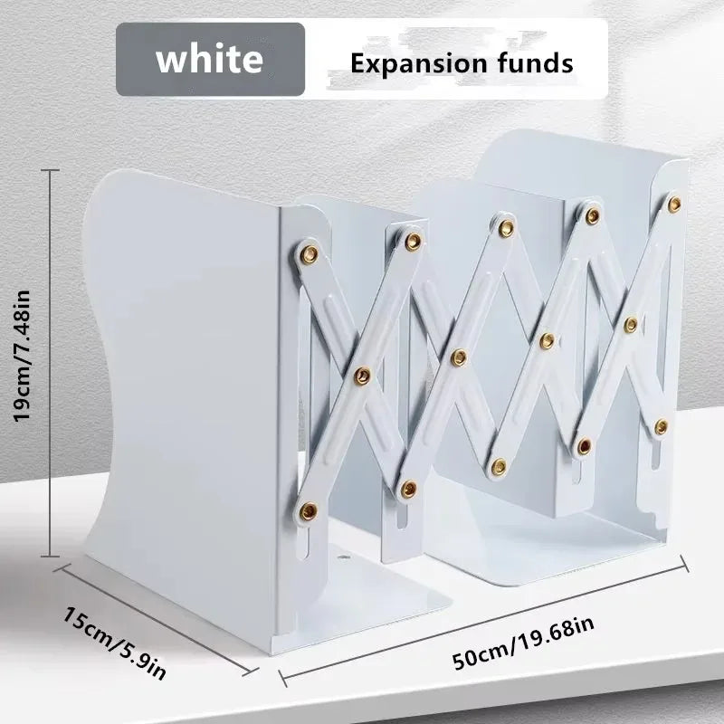 1pcs Metal Retractable Book Stand Simple Book Board High Desk High Aesthetic Value Simple Storage Rack Oasis Select
