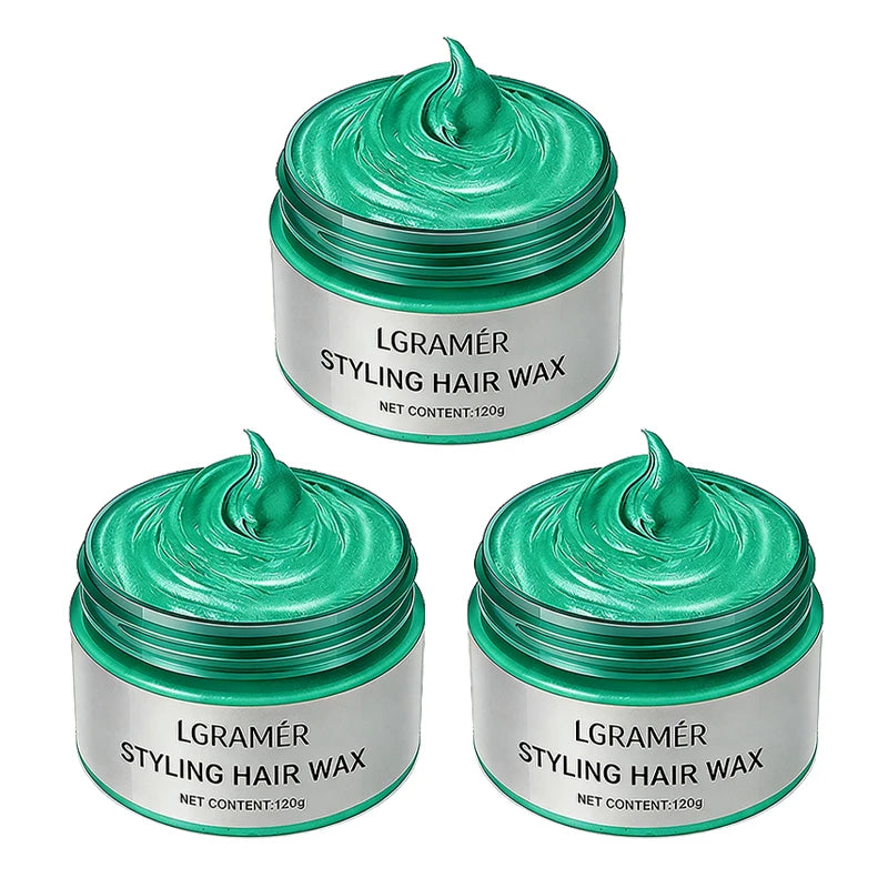 Temporary Hair Color Wax – 9 Shades | Silver Gray, Wine Red & More