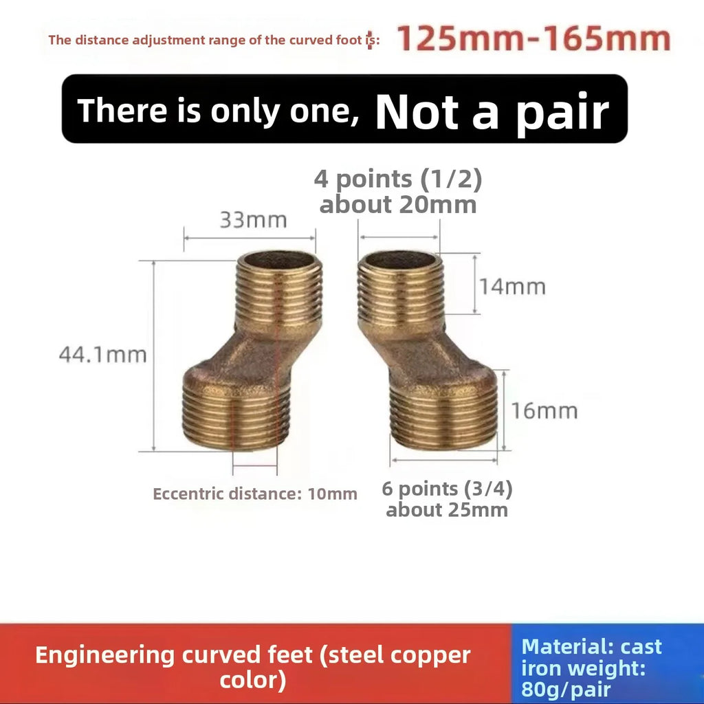 360 Degree Adjustable Faucet Angled Curved Foot Eccentric Screw Corner Tap Adapter Kitchen Accessories Oasis Select 1PCS H