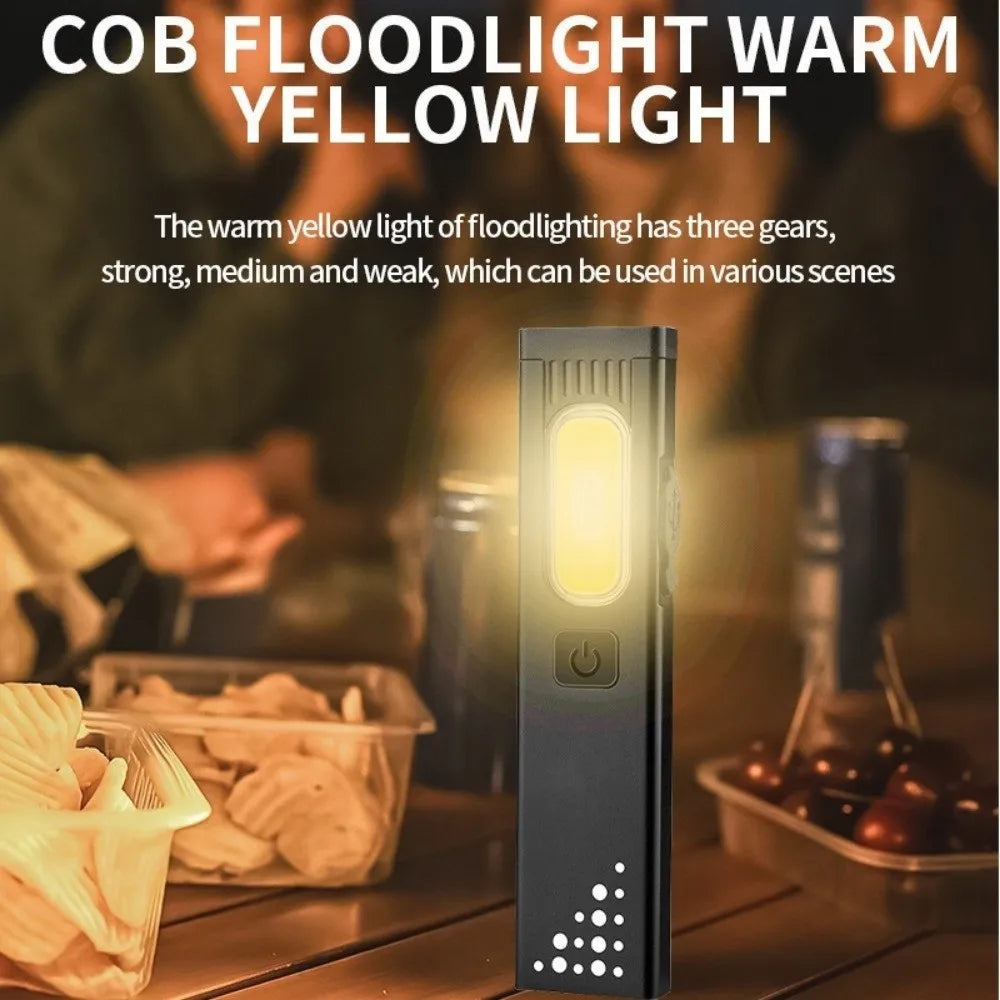 Mini USB Rechargeable LED Flashlight – Magnetic, Clip, 160LM