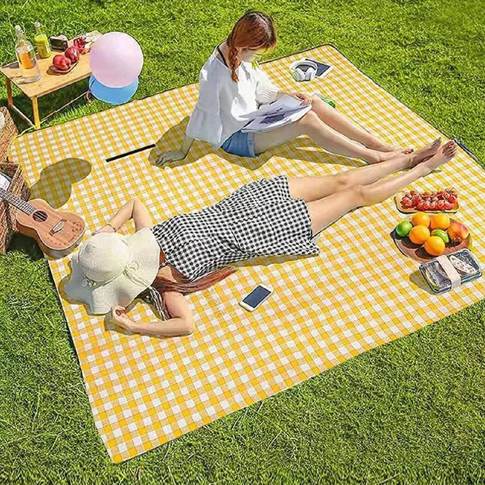 Portable Camping Mat Big Picnic Blanket Sandproof Waterproof Beach Mats Traveling Hiking Outdoor Camping BBQ Grass Parks Oasis Select