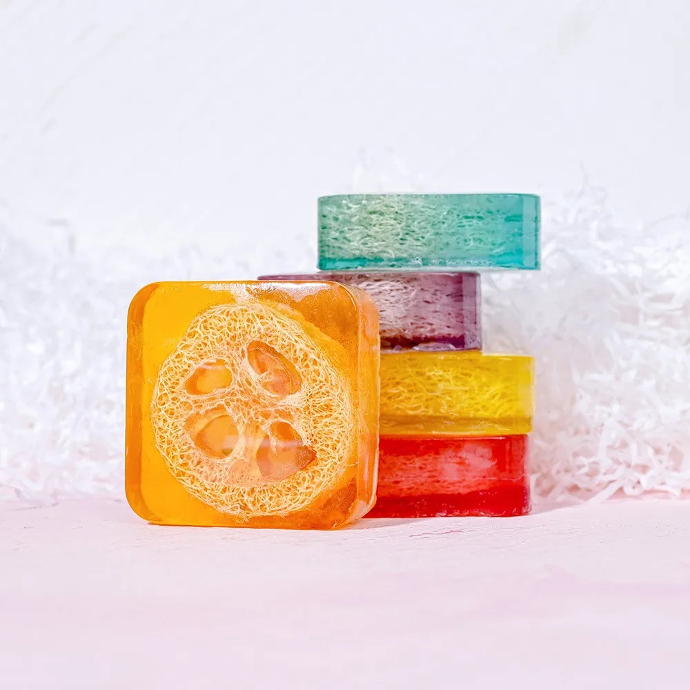Loofah Rose Essential Oil Handmade Soap – Deep Cleansing Bar