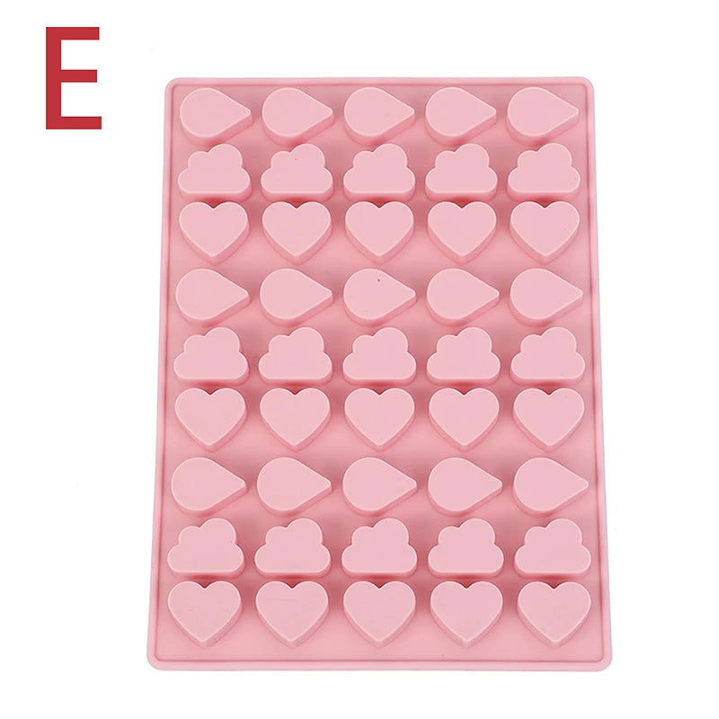 Mix Fruit Animal Mold Silicone Chocolate Rabbit Fish Fudge Candy Jelly Mould Geometric Heart Cake Decor Baking Ice Tray Gifts Oasis Select E