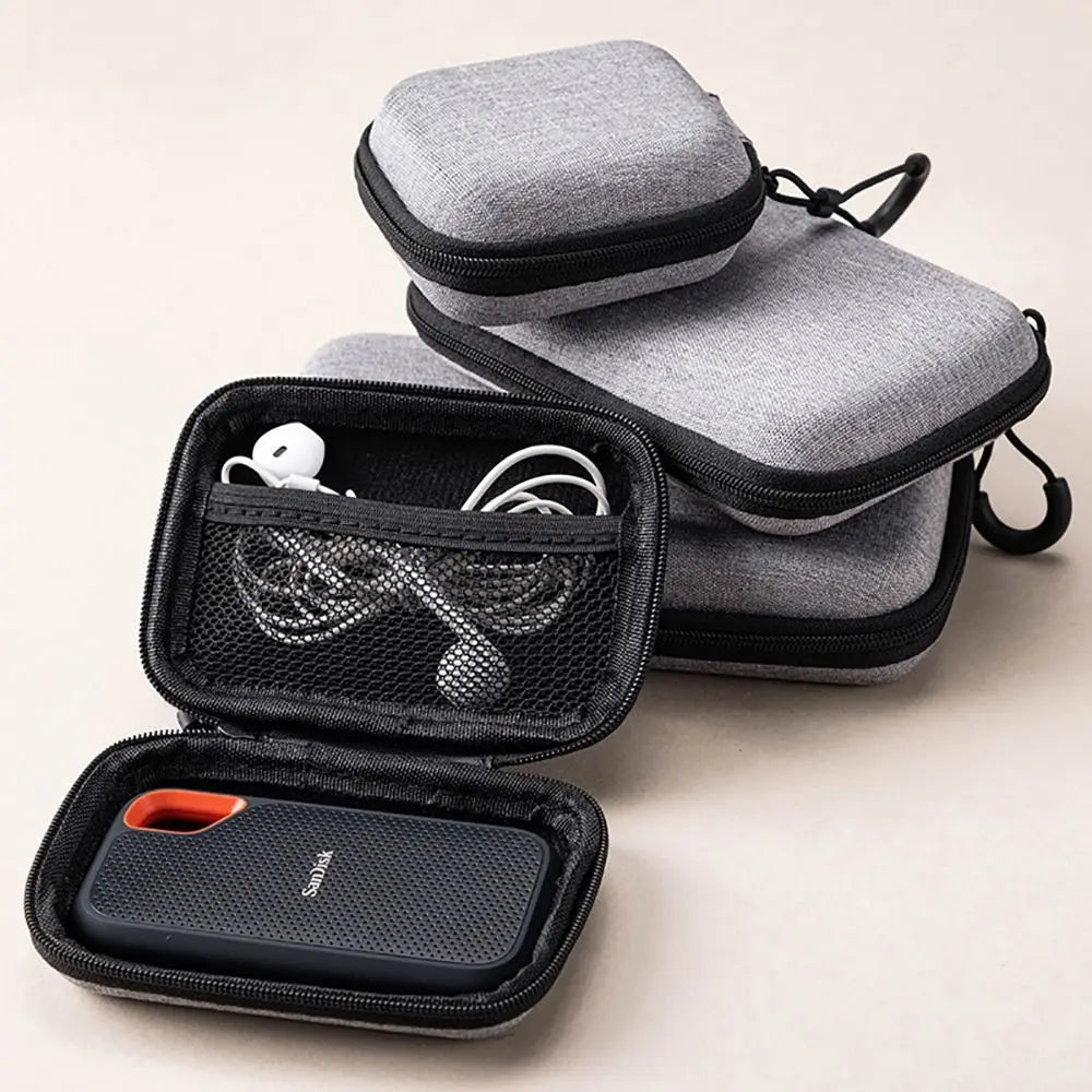 1Pc EVA Storage Bag Earphone/Phone/Charging Cable Pouch Carrying Bag Mini Zipper Earphone Case Portable Digital Accessories Oasis Select