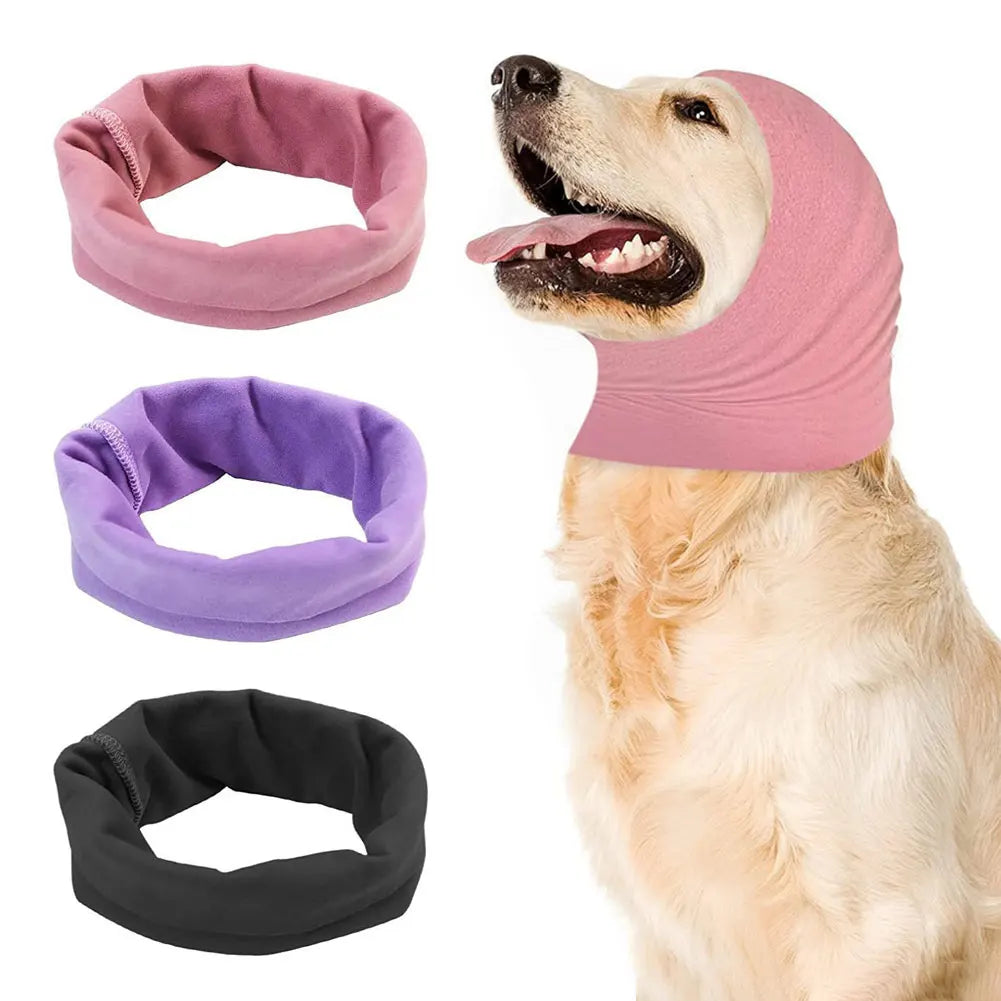 Pet Winter Warm Ears Cover Soundproof Scarf Breathable Calming Dog Ears Cover Anti-noise Earmuffs Dog Hood Earmuffs Pet Headgear Oasis Select