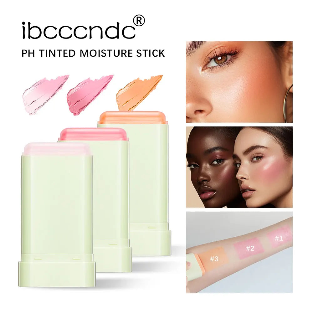 PH Tinted Moisture Stick Blush Stick Natural Cheek Face Rouge Blusher Lasting High Color Rendering Brightening Skin Waterproof Oasis Select