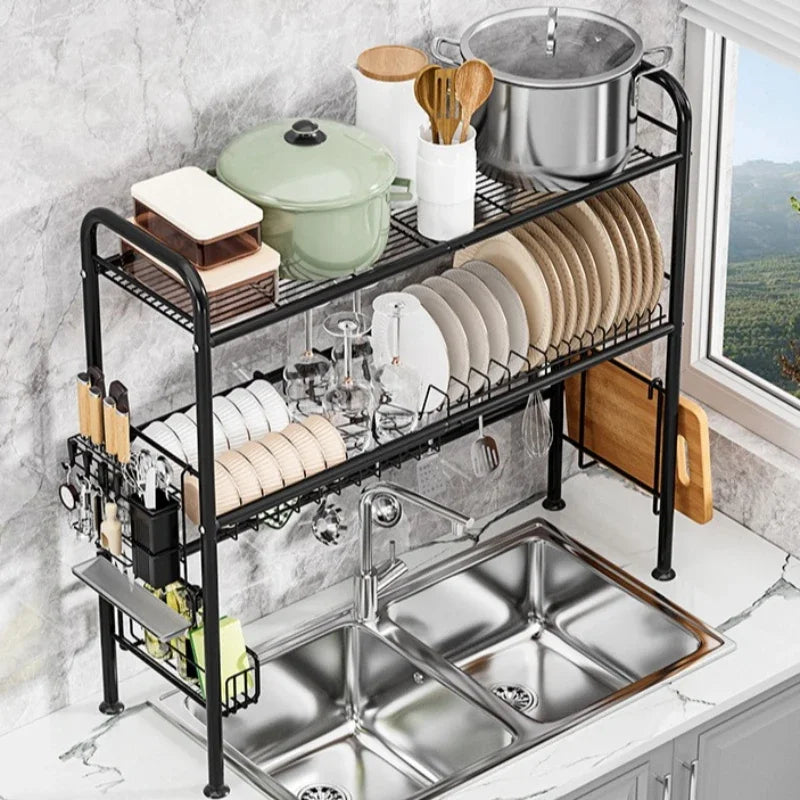 Kitchen Sink Shelf Kitchen Utensils Knife Holder Tableware Drain Holder Bowl Holder Countertop Dish Storage Rack Oasis Select