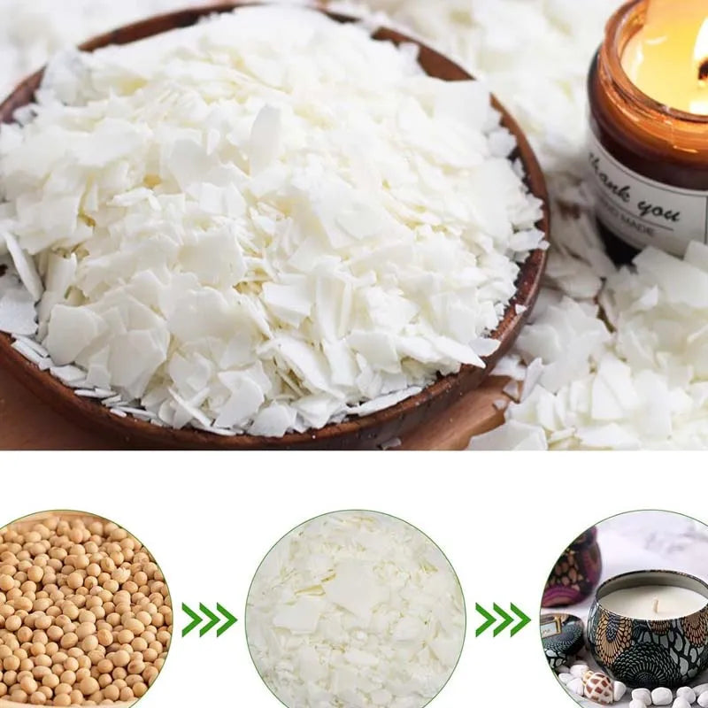 Natural Soy Wax Flakes for DIY Candle Making – 200/500/1000g