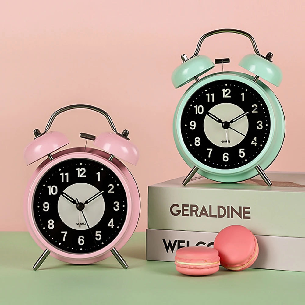 Vintage Twin-Bell Alarm Clock | Retro Analog Desk Clock