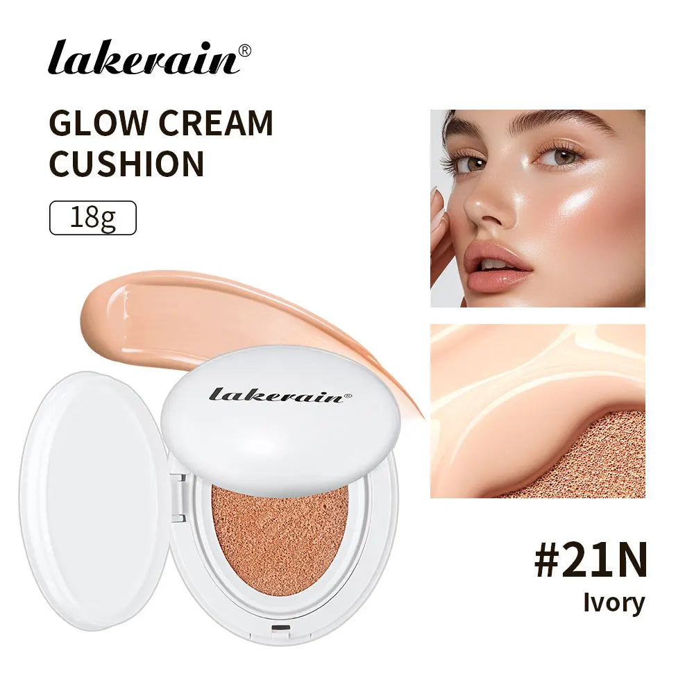 Cream Cushion Foundation Natural Coverage Hydrating Glow Finish 24H Long Lasting Moisturize Cushion Foundation Korean Makeup Oasis Select 21N