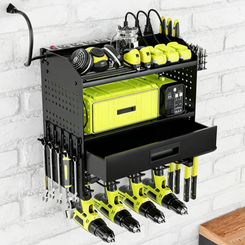 Drill Screwdriver Tool Storage Rack Wrench Pliers Hole Plate Finishing Rack Wall Tool Storage Rack Oasis Select