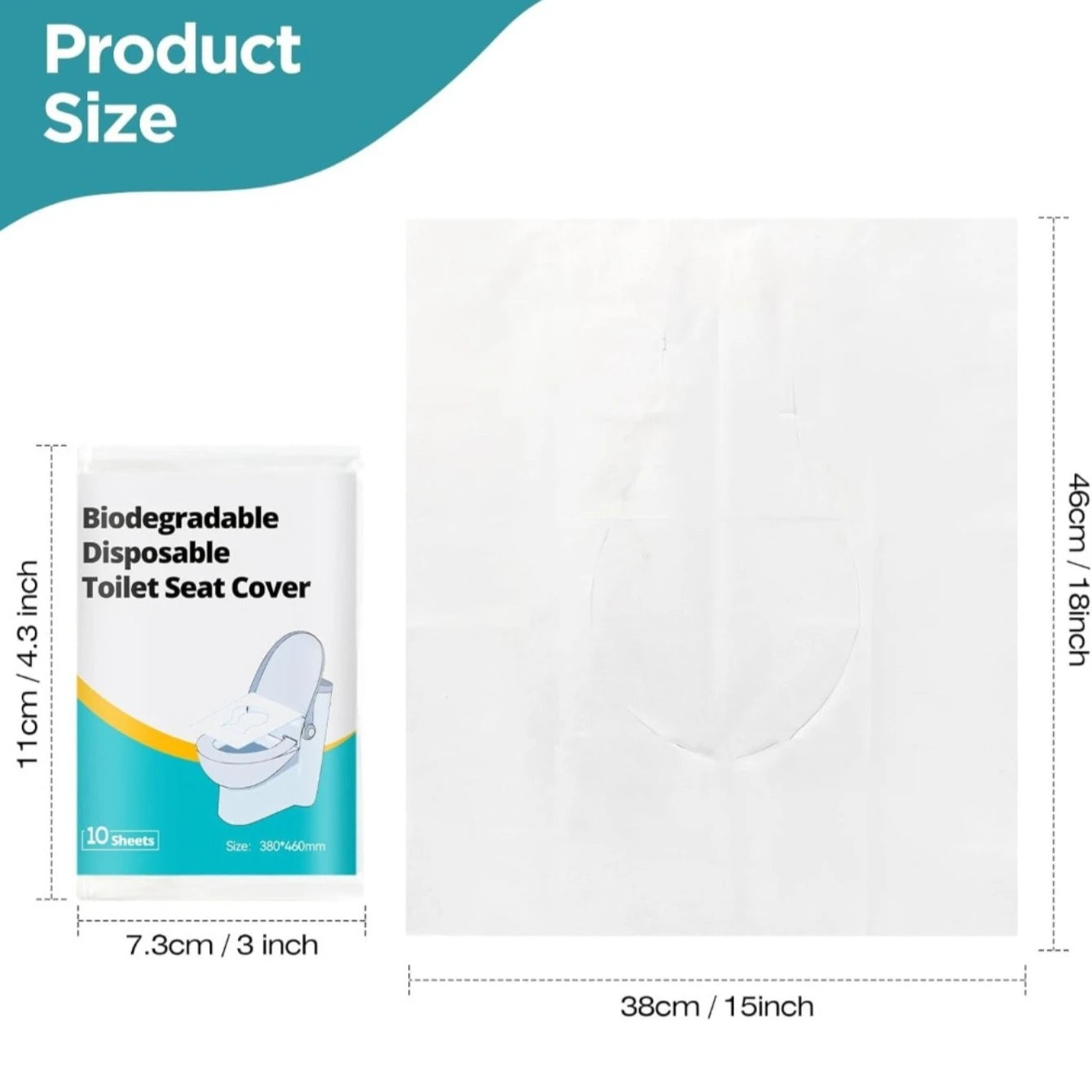 10/30/50 Sheets Disposable Toilet Seat Covers – 10 Count Compact Travel Pack, Adhesive-Free for Airplane & Public Restrooms Oasis Select