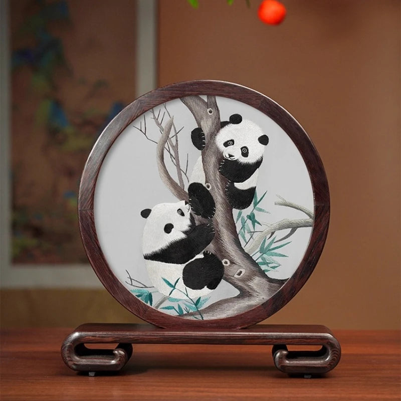 Handmade Double-sided Embroidery of Ornaments Chinese Characteristics Shu Embroidery Intangible Cultural Heritage Gift Oasis Select F