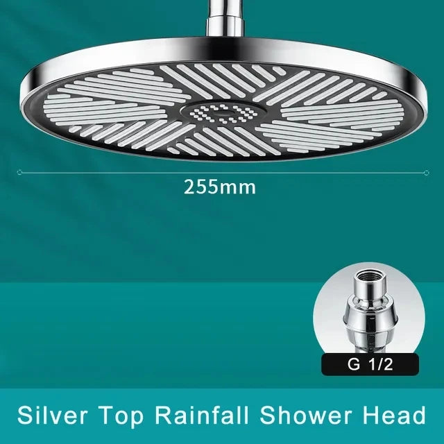 13cm Big Panel Shower Head High Pressure Rainfall Shower Set Water Saving 3 Modes Adjustable Shower Head Bathroom Accessories Oasis Select Top S Shower