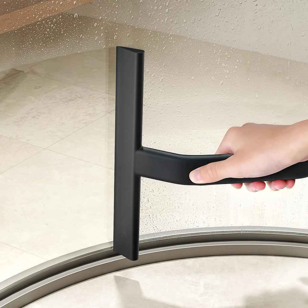 10"Just Hang Shower Squeegee for Glass Doors, All-One-Piece Silicone with Built-in Hook Design for Easy Hanging and Cleaning Oasis Select