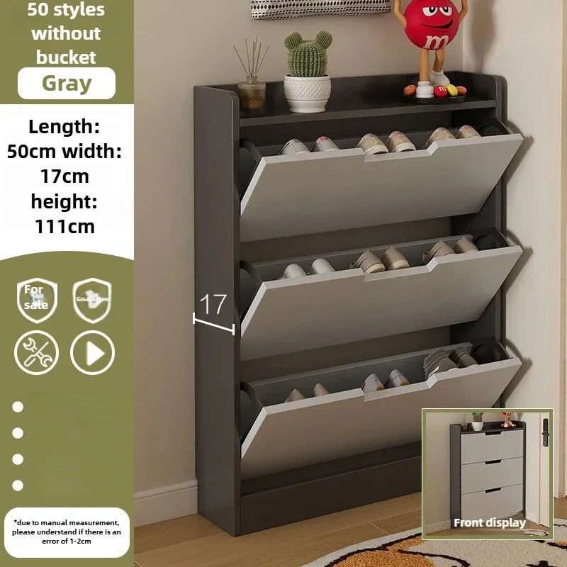 Tipping Bucket Shoe Cabinet, Outer Entry Shoe Rack, Balcony, Entrance Cabinet, Living Room Large-capacity Storage Cabinet Oasis Select 50cmB