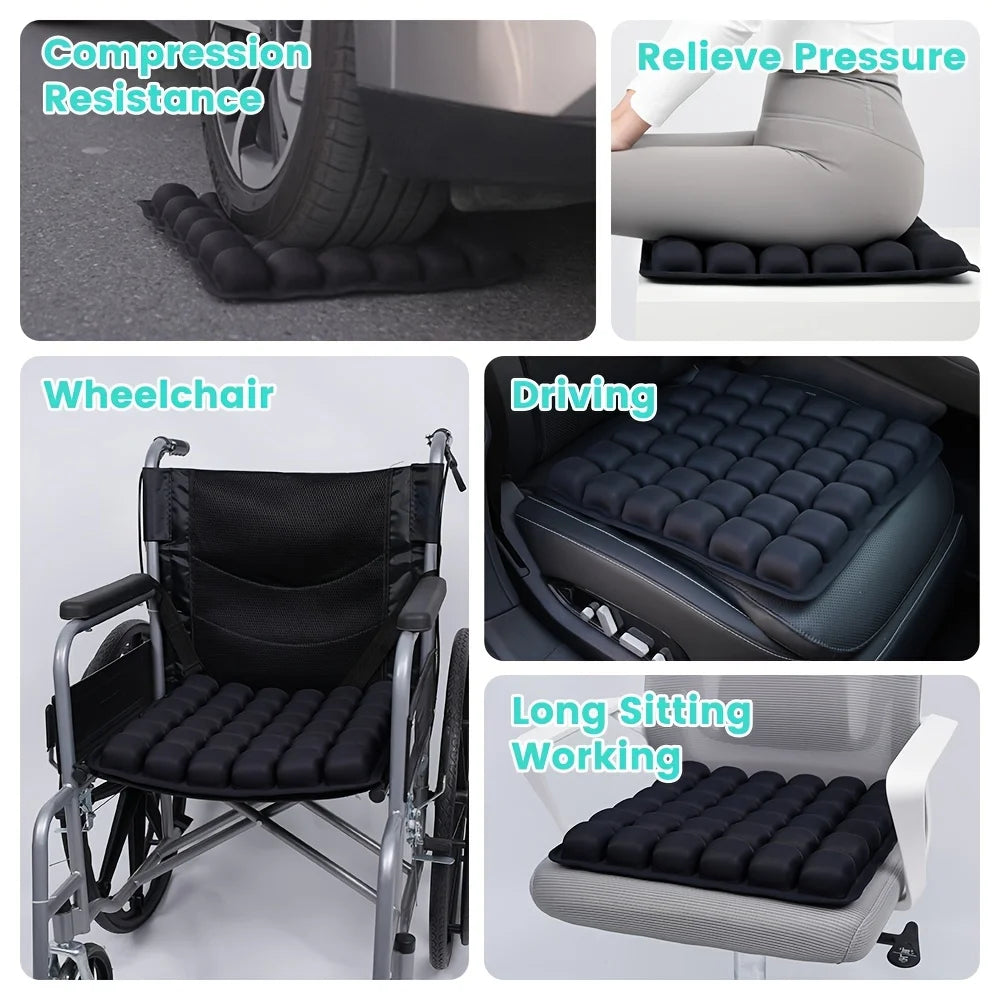 3D Air Cushion for Office Chair Car Seat Air Seat Cushion Back Cushion for Relieving Back Sciatica Tailbone Pain Seat Pad Oasis Select