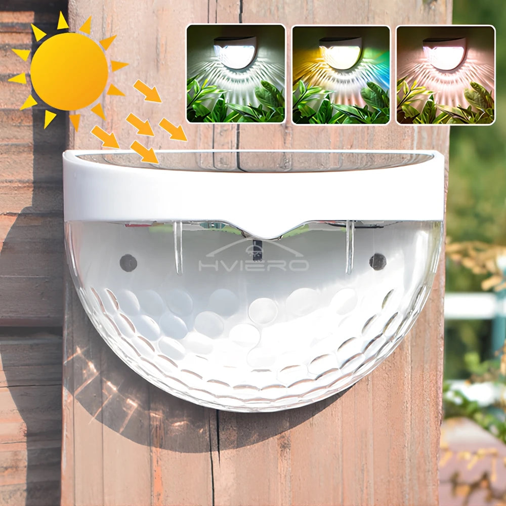 Solar 6-LED Wall Step Light | IP65 Waterproof Garden Fence Lamp