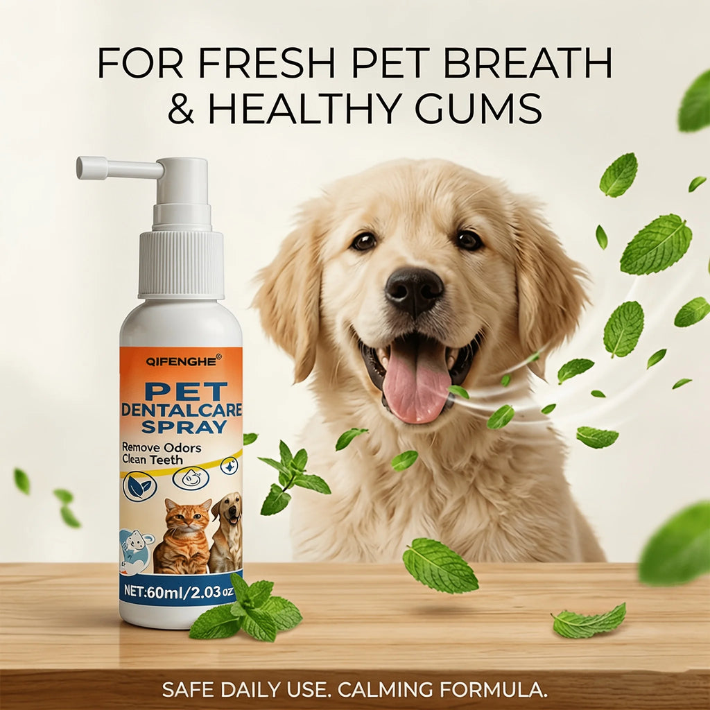Natural Formula Pet Breath Freshener Spray Dog And Cat Oral Care Mist Daily Oral Hygiene Gentle Non-Irritating Oasis Select Default Title