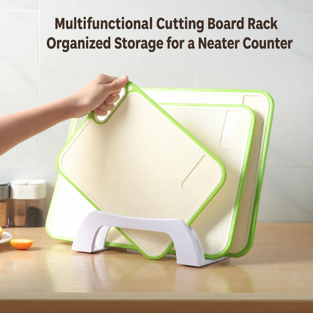 Countertop Organizer Moisture Resistant Kitchen Storage Rack Pot Lid Holder Multifunctional Cutting Board Holder For Utensil Oasis Select