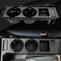 Double Hole Car Styling Front Center Console Storage Box Coin + Cup Holder For E46 Series 1999-2006 51168217953 Oasis Select one size Black