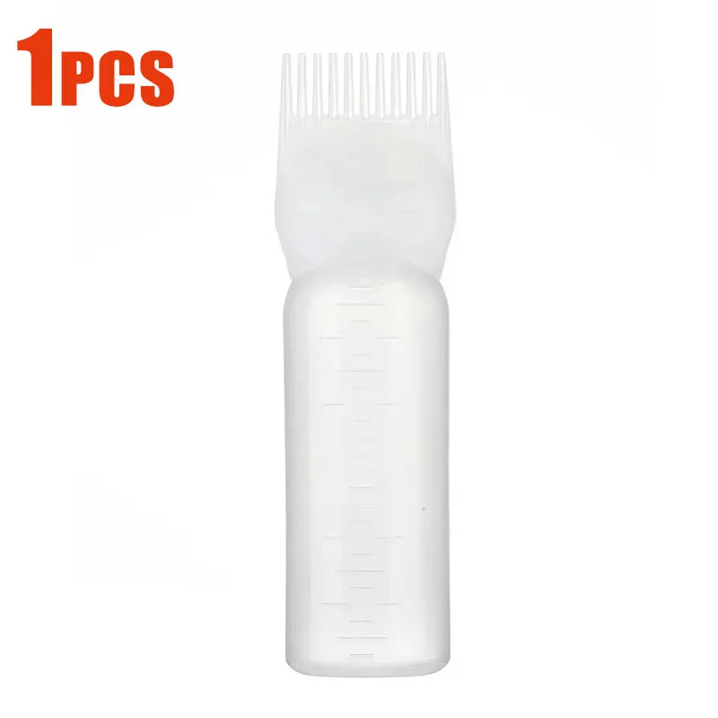 1/2/3Pcs Multicolor Plastic Hair Dye Refillable Bottle Applicator Comb Dispensing Salon Hair Coloring Hairdressing Styling Tool Oasis Select White